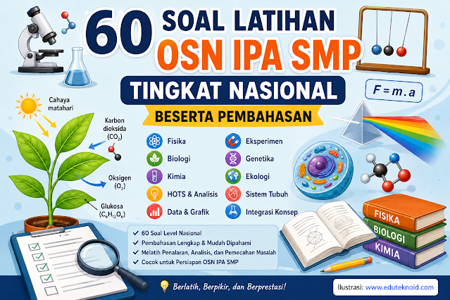 60 Soal Latihan OSN IPA SMP Tingkat Nasional Beserta Pembahasan Lengkap (Soal Orisinal Model HOTS)