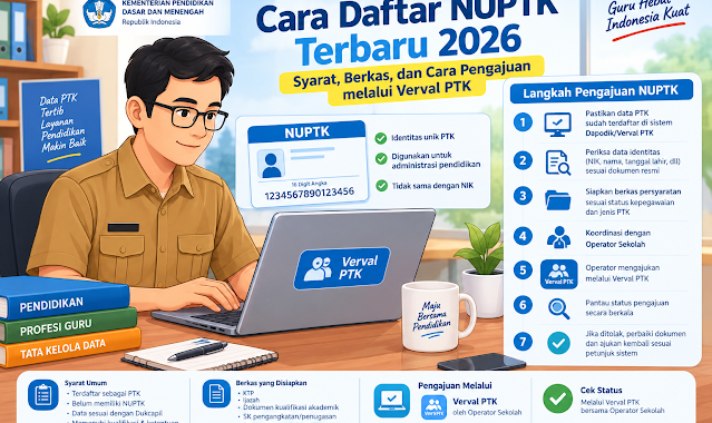 Cara Daftar NUPTK Terbaru 2026: Syarat, Berkas, dan Cara Pengajuan melalui Verval PTK