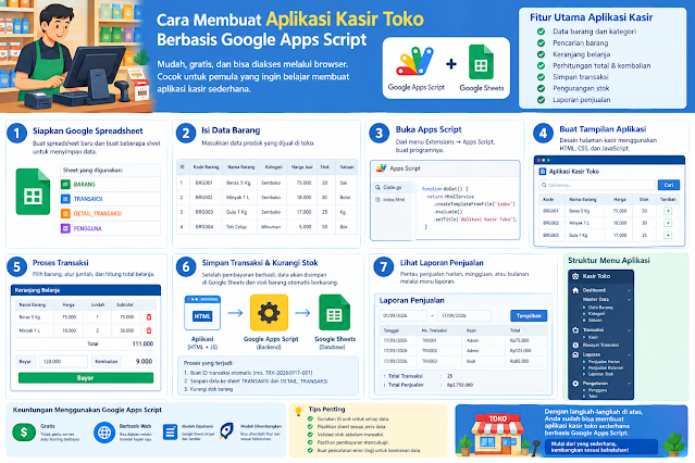 Cara Membuat Aplikasi Kasir Toko Berbasis Google Apps Script untuk Pemula