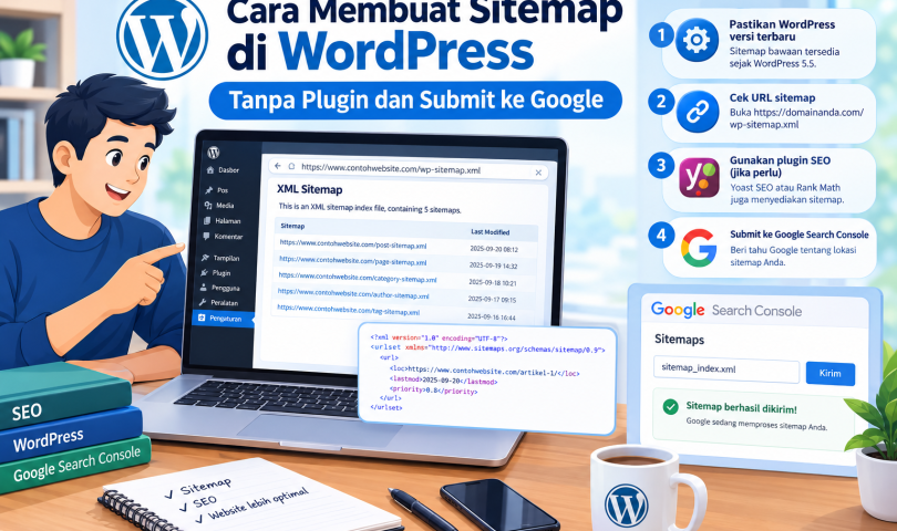 Cara Membuat Sitemap di WordPress Tanpa Plugin dan Submit ke Google