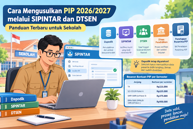 Cara Mengusulkan PIP 2026/2027 melalui SIPINTAR dan DTSEN, Panduan Terbaru untuk Sekolah