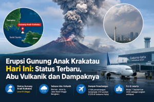 Erupsi Gunung Anak Krakatau Hari Ini Status Terbaru, Abu Vulkanik dan Dampaknya