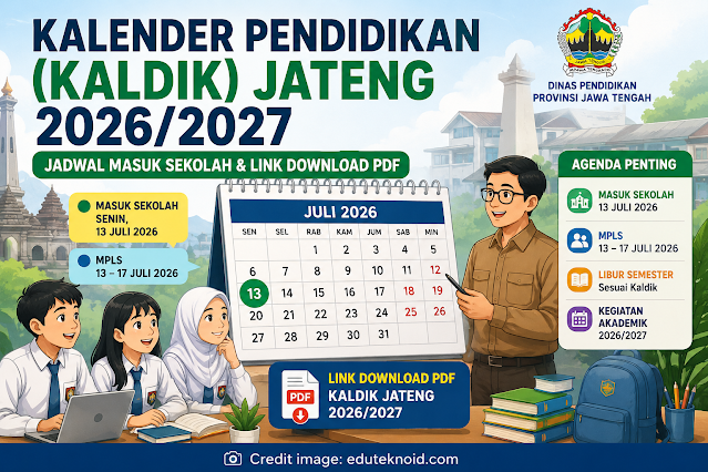 Kalender Pendidikan (Kaldik) Jateng 20262027 Jadwal Masuk Sekolah & Link Download PDF