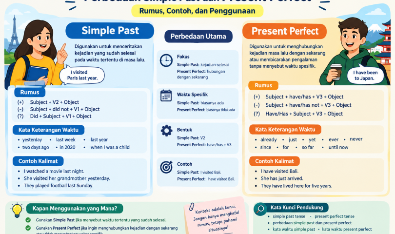 perbedaan simple past dan present perfect